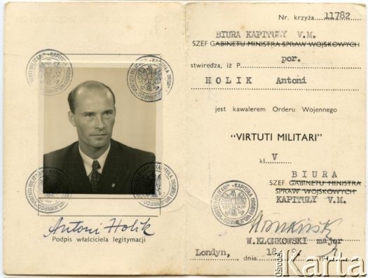 Dokument z kolekcji Izabeli Holik / Documento de la colección de Izabela Holik