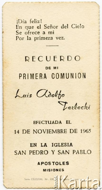 Fotografia z kolekcji Alberty Jaworski / Fotografía de la colección de Alberta Jaworski