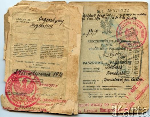 Dokument z kolekcji Angela Dobosza / Documento de la colección de Angel Dobosz