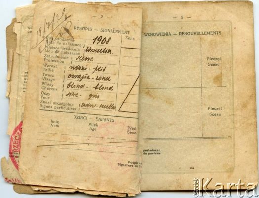 Dokument z kolekcji Angela Dobosza / Documento de la colección de Angel Dobosz