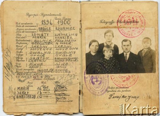 Dokument z kolekcji Anastazji Senejko / Documento de la colección de Anastazja Senejko