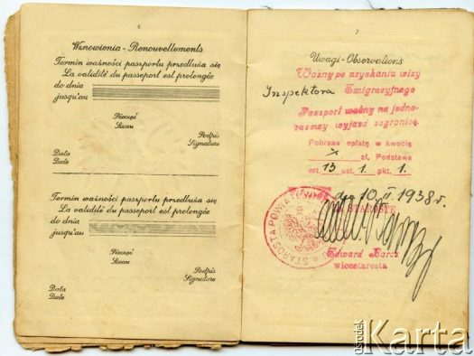 Dokument z kolekcji Anastazji Senejko / Documento de la colección de Anastazja Senejko