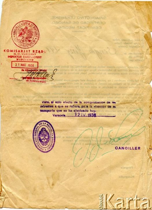 Dokument z kolekcji Anastazji Senejko / Documento de la colección de Anastazja Senejko