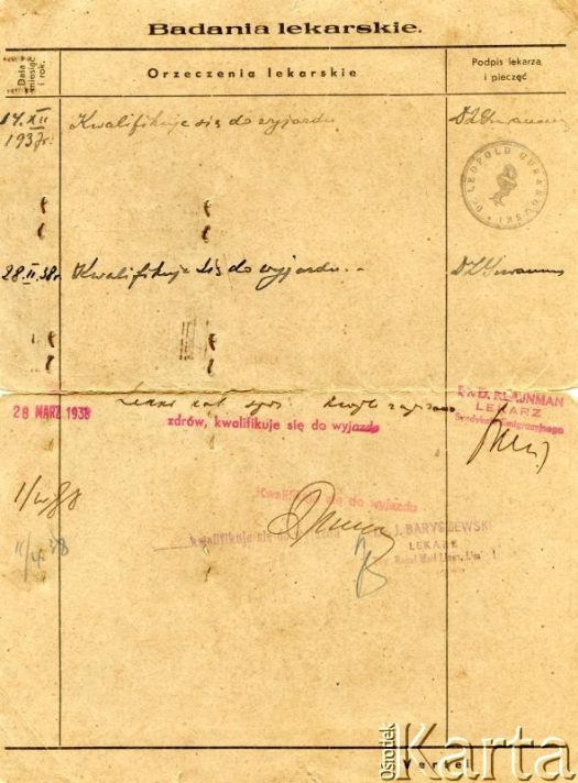 Dokument z kolekcji Anastazji Senejko / Documento de la colección de Anastazja Senejko