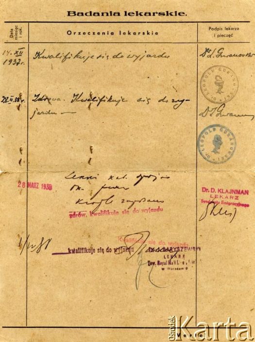 Dokument z kolekcji Anastazji Senejko / Documento de la colección de Anastazja Senejko