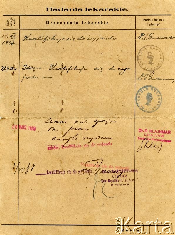 Dokument z kolekcji Anastazji Senejko / Documento de la colección de Anastazja Senejko
