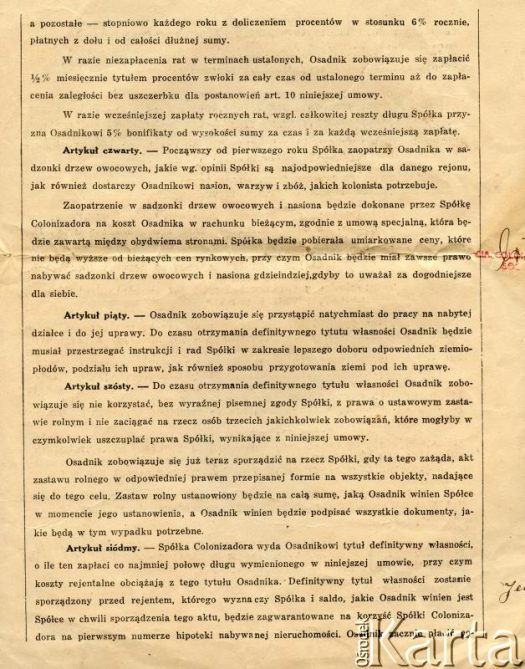 Dokument z kolekcji Anastazji Senejko / Documento de la colección de Anastazja Senejko