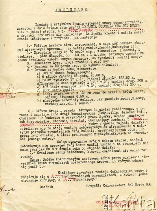 Dokument z kolekcji Anastazji Senejko / Documento de la colección de Anastazja Senejko