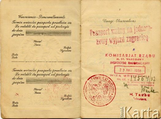 Dokument z kolekcji Marii Konert / Documento de la colección de Maria Konert