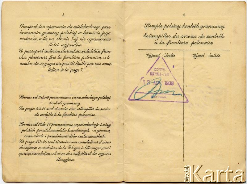 Dokument z kolekcji Marii Konert / Documento de la colección de Maria Konert