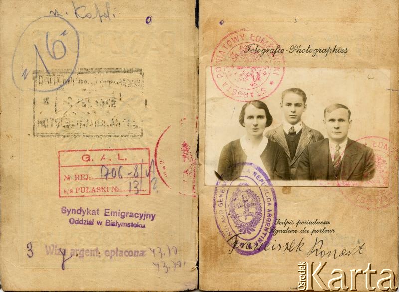 Dokument z kolekcji Marii Konert / Documento de la colección de Maria Konert