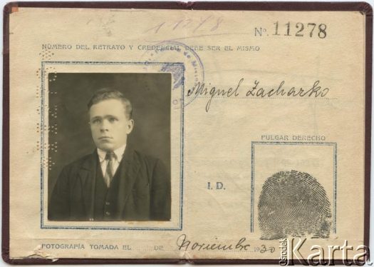 Dokument z kolekcji Adeli Kozlowski i Eugeniusza Zacharko / Documento de la colección de Adela Kozlowski y Eugeniusz Zacharko