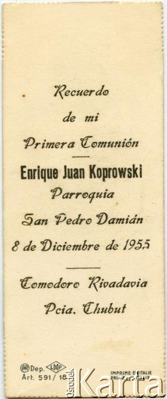 Fotografia z kolekcji Enrique Koprowskiego / Fotografía de la colección de Enrique Koprowski