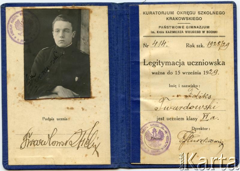 Dokument z kolekcji Tomasa Mario Twardowskiego / Documento de la colección de Tomas Mario Twardowski