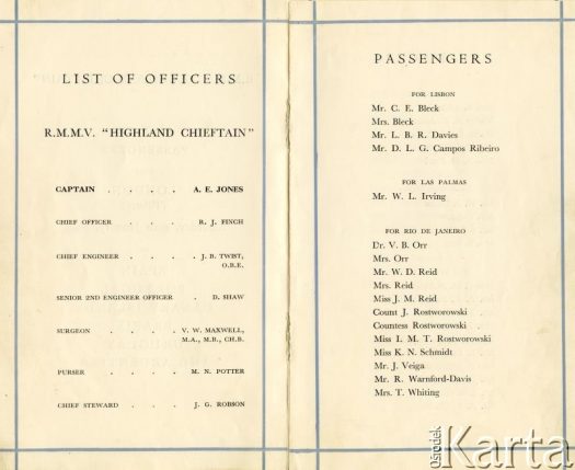 Dokument z kolekcji Andresa Jozwickiego / Documento de la colección de Andres Jozwicki