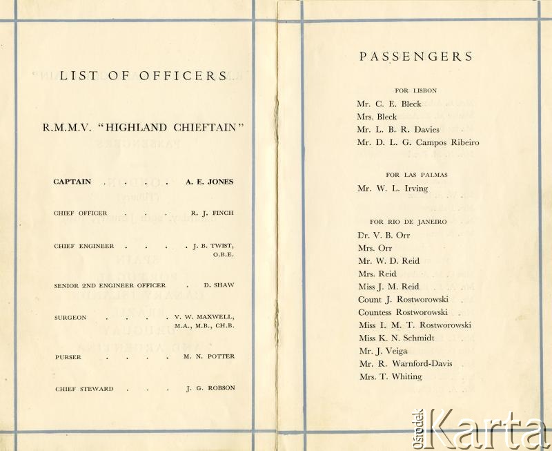 Dokument z kolekcji Andresa Jozwickiego / Documento de la colección de Andres Jozwicki