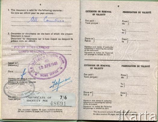 Dokument z kolekcji Andresa Jozwickiego / Documento de la colección de Andres Jozwicki