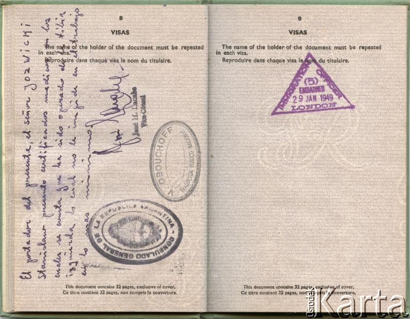 Dokument z kolekcji Andresa Jozwickiego / Documento de la colección de Andres Jozwicki