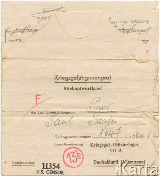 Dokument z kolekcji Reginy Gąski / Documento de la colección de Regina Gąska