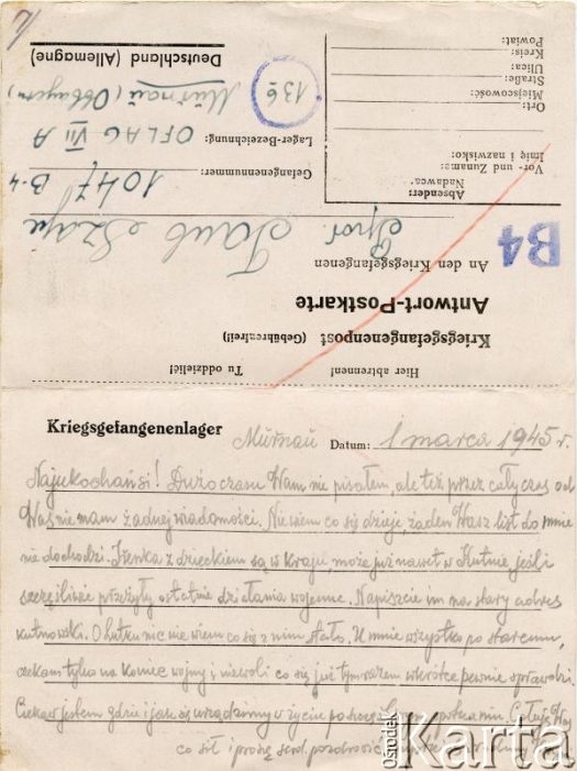 Dokument z kolekcji Reginy Gąski / Documento de la colección de Regina Gąska