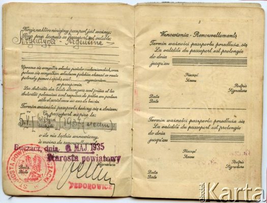 Dokument z kolekcji Władysława Herbuta / Documento de la colección de Władysław Herbut