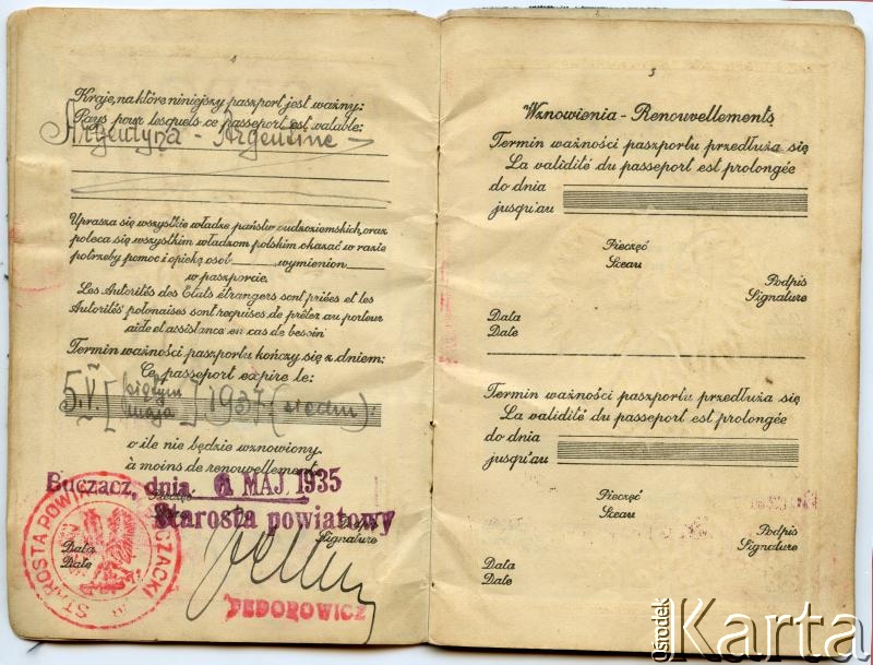 Dokument z kolekcji Władysława Herbuta / Documento de la colección de Władysław Herbut