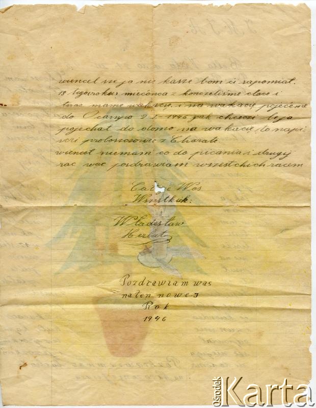Dokument z kolekcji Władysława Herbuta / Documento de la colección de Władysław Herbut
