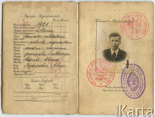 Dokument z kolekcji Leokadii Kuryłowicz / Documento de la colección de Leokadia Kuryłowicz