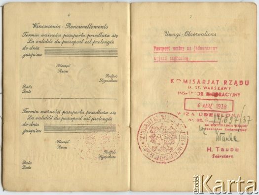 Dokument z kolekcji Leokadii Kuryłowicz / Documento de la colección de Leokadia Kuryłowicz