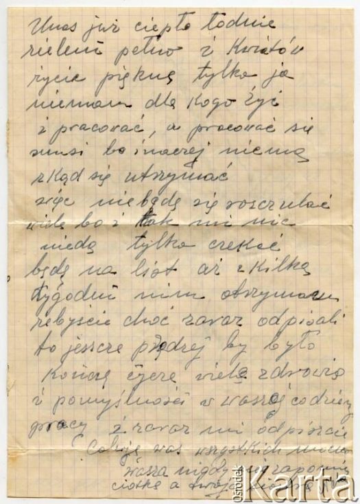 Dokument z kolekcji rodziny Ziembickich / Documento de la colección de familia Ziembicki