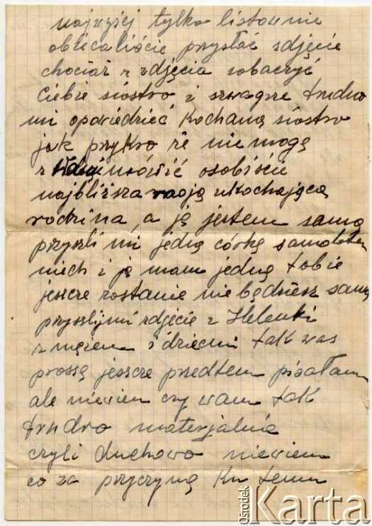 Dokument z kolekcji rodziny Ziembickich / Documento de la colección de familia Ziembicki