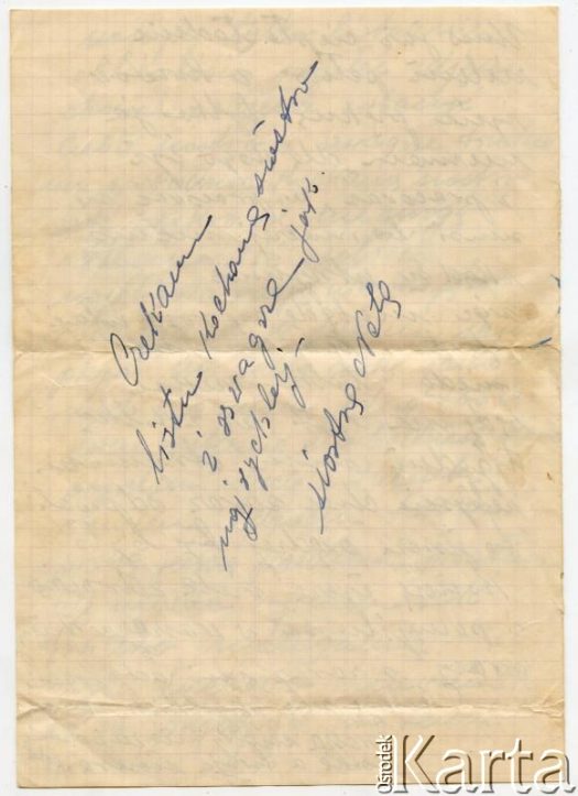 Dokument z kolekcji rodziny Ziembickich / Documento de la colección de familia Ziembicki