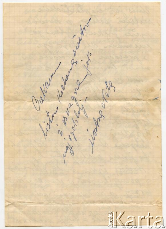 Dokument z kolekcji rodziny Ziembickich / Documento de la colección de familia Ziembicki
