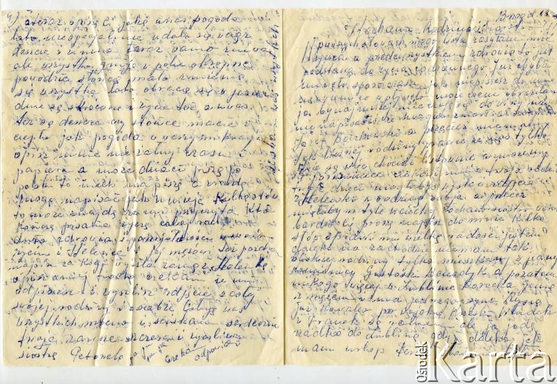 Dokument z kolekcji rodziny Ziembickich / Documento de la colección de familia Ziembicki