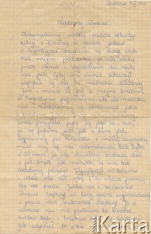 Dokument z kolekcji Alfredo Kołodzieja / Documento de la colección de Alfredo Kołodziej