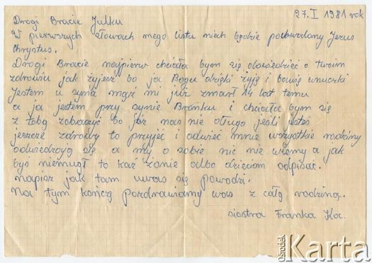 Dokument z kolekcji Alfredo Kołodzieja / Documento de la colección de Alfredo Kołodziej