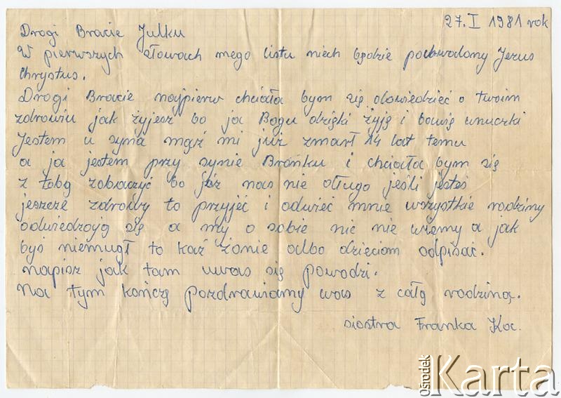 Dokument z kolekcji Alfredo Kołodzieja / Documento de la colección de Alfredo Kołodziej