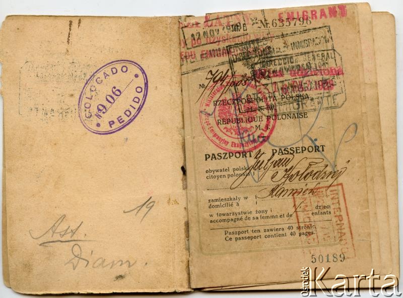 Dokument z kolekcji Alfredo Kołodzieja / Documento de la colección de Alfredo Kołodziej