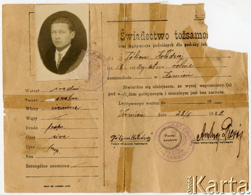 Dokument z kolekcji Alfredo Kołodzieja / Documento de la colección de Alfredo Kołodziej