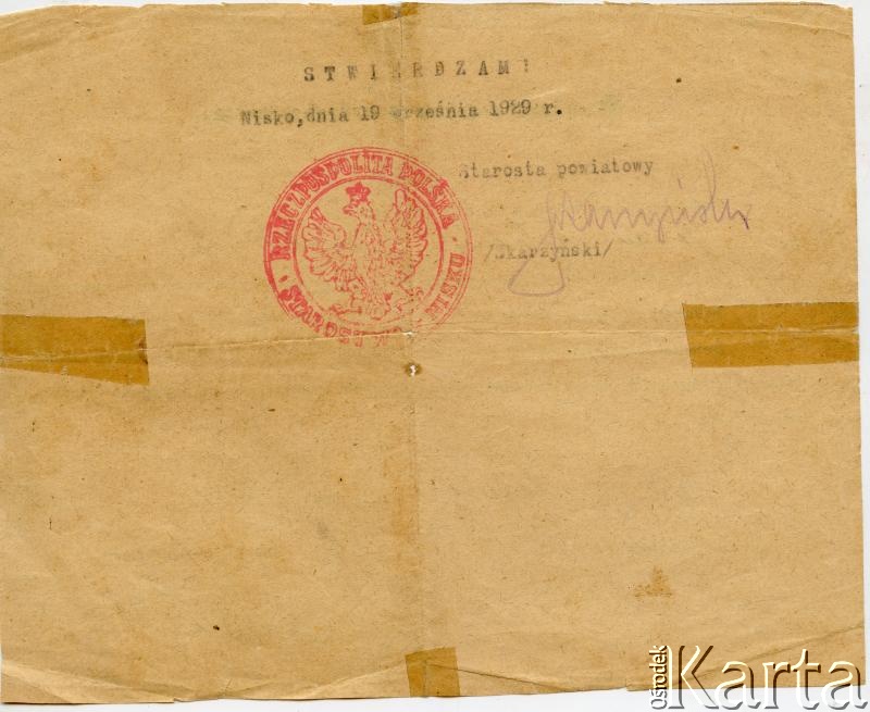 Dokument z kolekcji Alfredo Kołodzieja / Documento de la colección de Alfredo Kołodziej