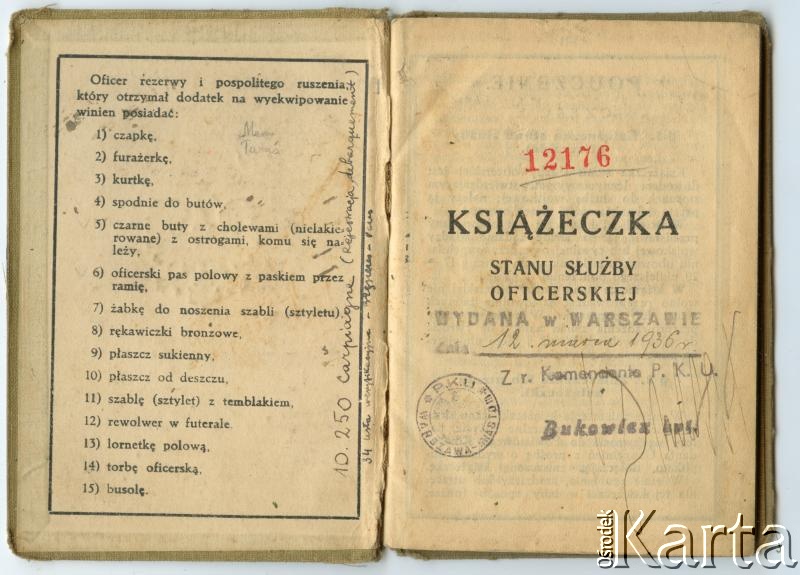 Dokument z kolekcji Anny Jeżewskiej / Documento de la colección de Anna Jeżewska