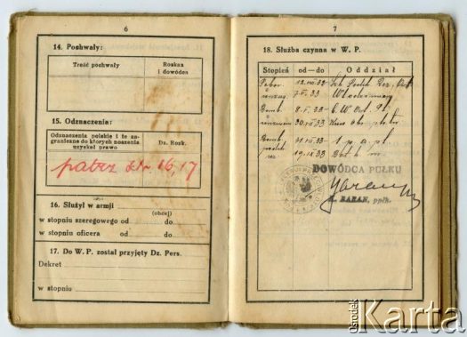 Dokument z kolekcji Anny Jeżewskiej / Documento de la colección de Anna Jeżewska