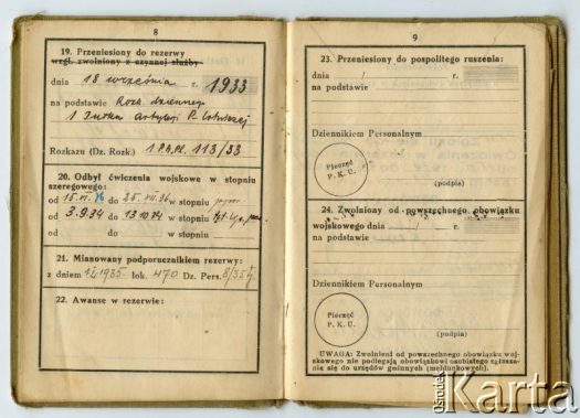 Dokument z kolekcji Anny Jeżewskiej / Documento de la colección de Anna Jeżewska