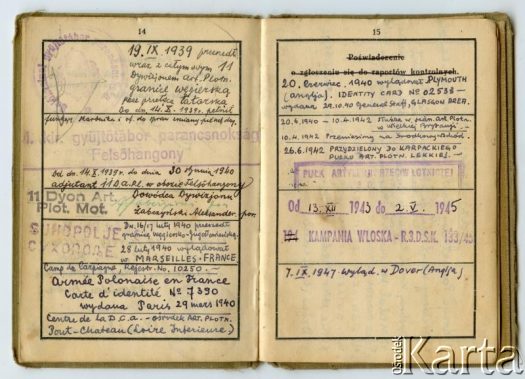 Dokument z kolekcji Anny Jeżewskiej / Documento de la colección de Anna Jeżewska