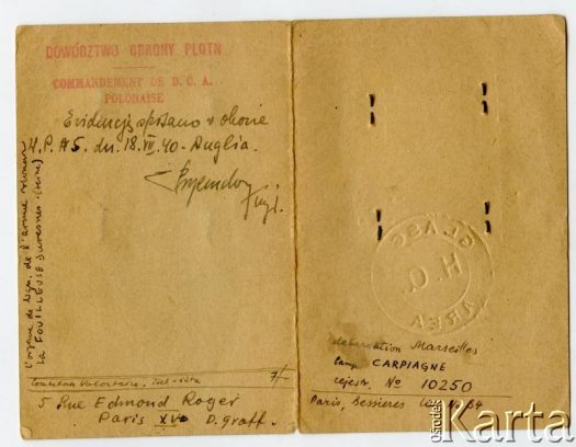 Dokument z kolekcji Anny Jeżewskiej / Documento de la colección de Anna Jeżewska