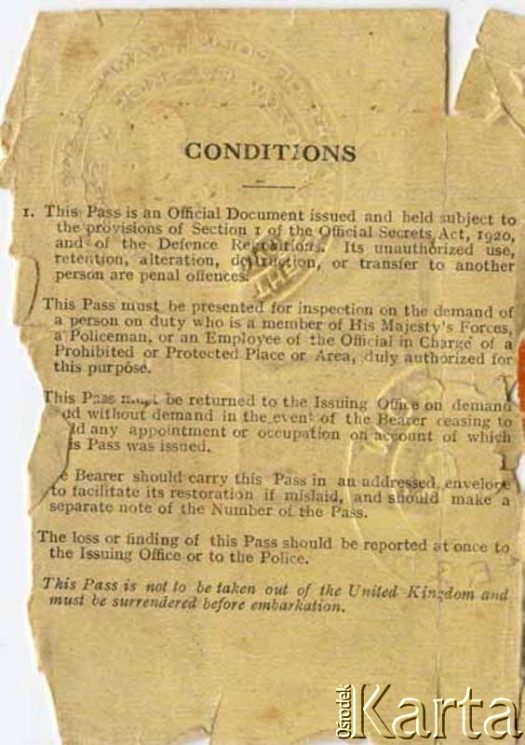 Dokument z kolekcji Anny Jeżewskiej / Documento de la colección de Anna Jeżewska