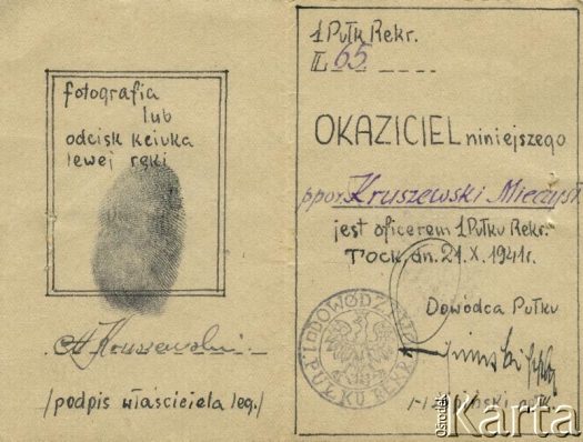 Dokument z kolekcji Ricardo Kruszewskiego / Documento de la colección de Ricardo Kruszewski