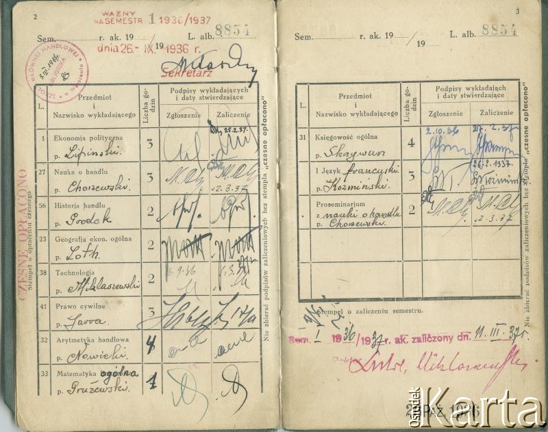Dokument z kolekcji Ricardo Kruszewskiego / Documento de la colección de Ricardo Kruszewski