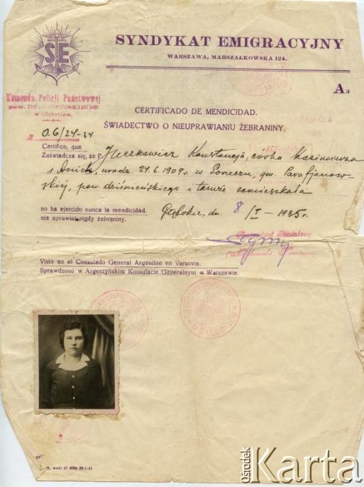 Fotografia z kolekcji Angeli Szymanowski / Fotografía de la colección de Angela Szymanowski