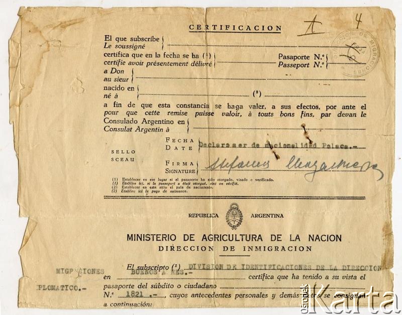 Fotografia z kolekcji Juana Roberto Ciechanowa / Fotografía de la colección de Juan Roberto Ciechanow